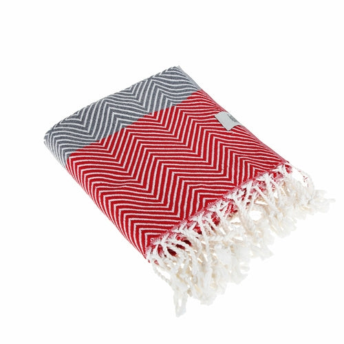 Luxuriöses Baumwoll-Badetuch von BeachAndSteam, weiches, leichtes und schnelltrocknendes Strandtuch in strahlendem Rosa.