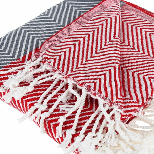 Luxuriöses Baumwoll-Badetuch von BeachAndSteam, weiches, leichtes und schnelltrocknendes Strandtuch, zeigt die Textur und Farbe