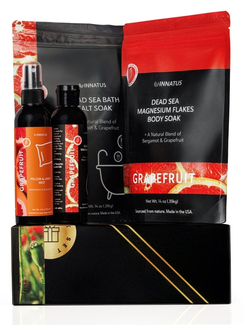 Dead Sea Spa Geschenkset von BeachAndSteam mit Badesalzen, Schlammmaske und Lavendelpflege für entspannende Pflege.
