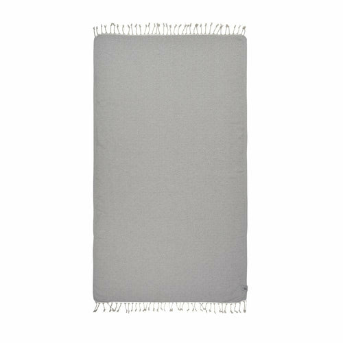 Graue Malta Turkish Peshtemal Handtuch von BeachAndSteam, schnelltrocknend, sandfrei, aus 100% Baumwolle, für Strand und Pool