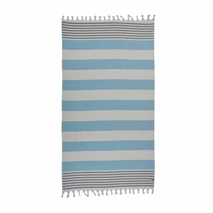 Ephesus türkisches Peshtemal-Handtuch von BeachAndSteam, 100% Baumwolle, schnelltrocknend und sandfrei, in natürlicher Textur.